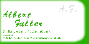 albert fuller business card